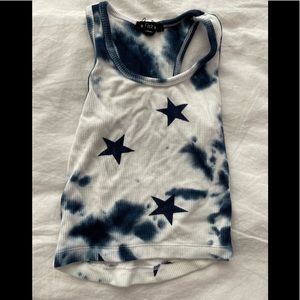 fbz tank top - blue and white